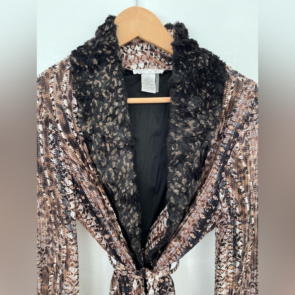 Alberto Makali Python Print Cardigan Wrap Jacket - Picture 7 of 7